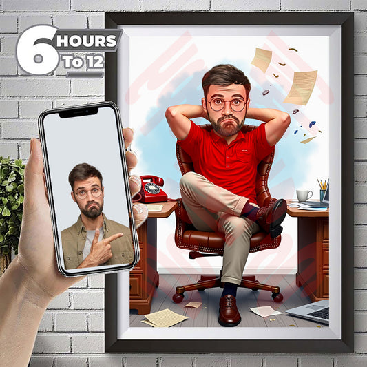 Custom Boss Caricature from Photo, Boss Gift for Men, Boss Cartoon, Funny Boss Caricature, Boss Caricature, Gift for Boss, Boss Digital Gift